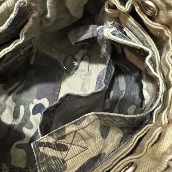 Camo Purse braided handle jewerled size jean purse/camo bag/lining - Picture 12 of 15